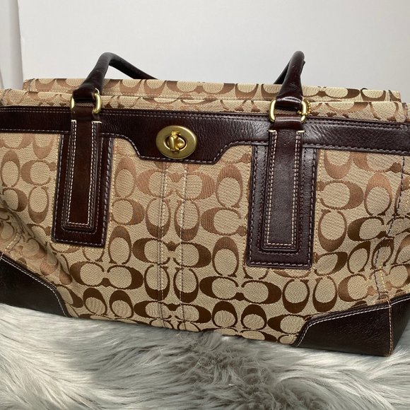 EUC Coach Hampton Business Carryall - Signature Jacquard - Picture 5 of 10